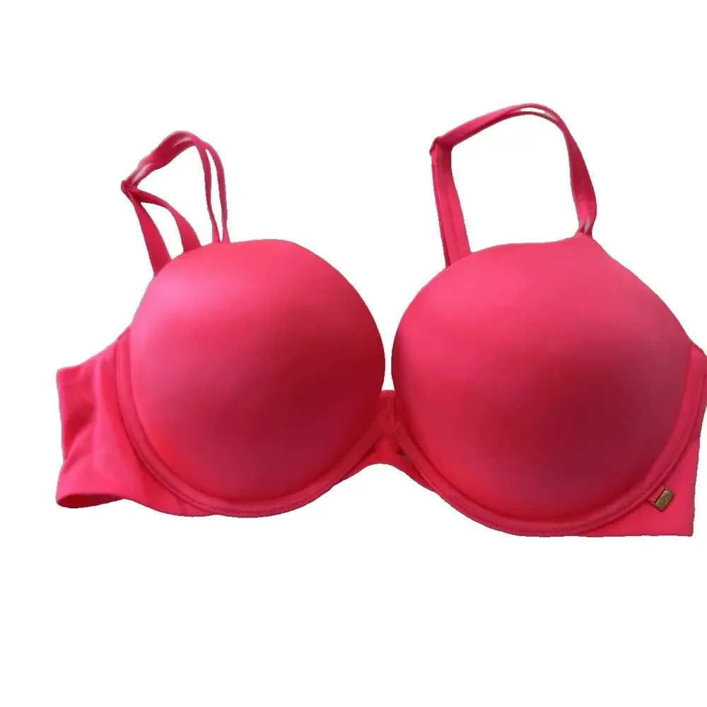Victoria's Secret Very Sexy Push Up Bra 34D Neon Pink Underwire Padded